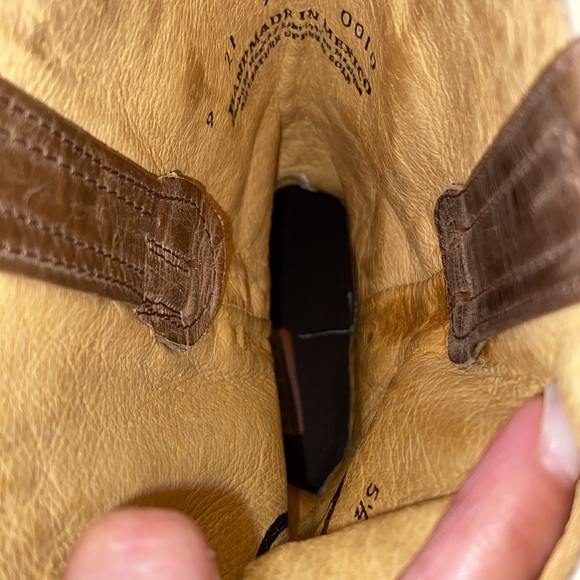 ROPER Womens Turquoise Square Toe Boots Mid Calf Low Heel 1-2", Size 5.5 - Picture 3 of 16